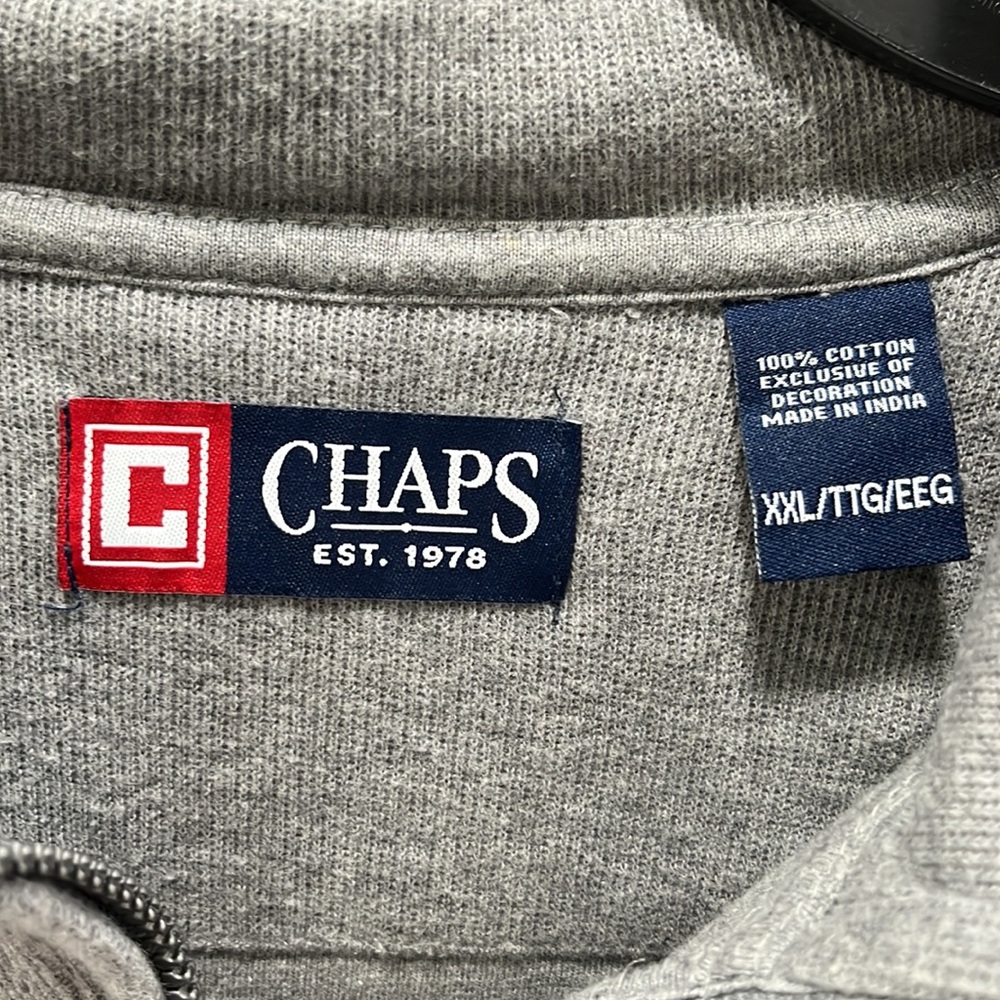 Chaps Solid Texture Zip Mock Pullover - image 2